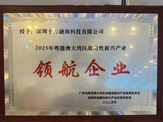 大湾区战新产业布局提速，十方融海入选“2025大湾区战新产业领航企业”新闻配图