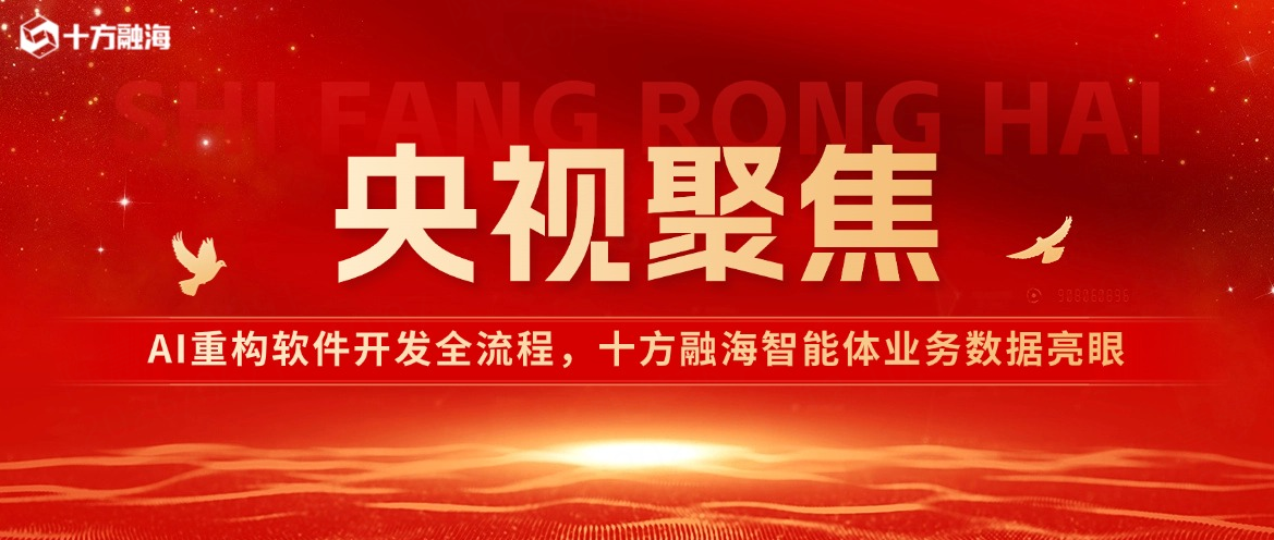 央视聚焦：AI重构软件开发全流程，十方融海智能体业务数据亮眼新闻配图
